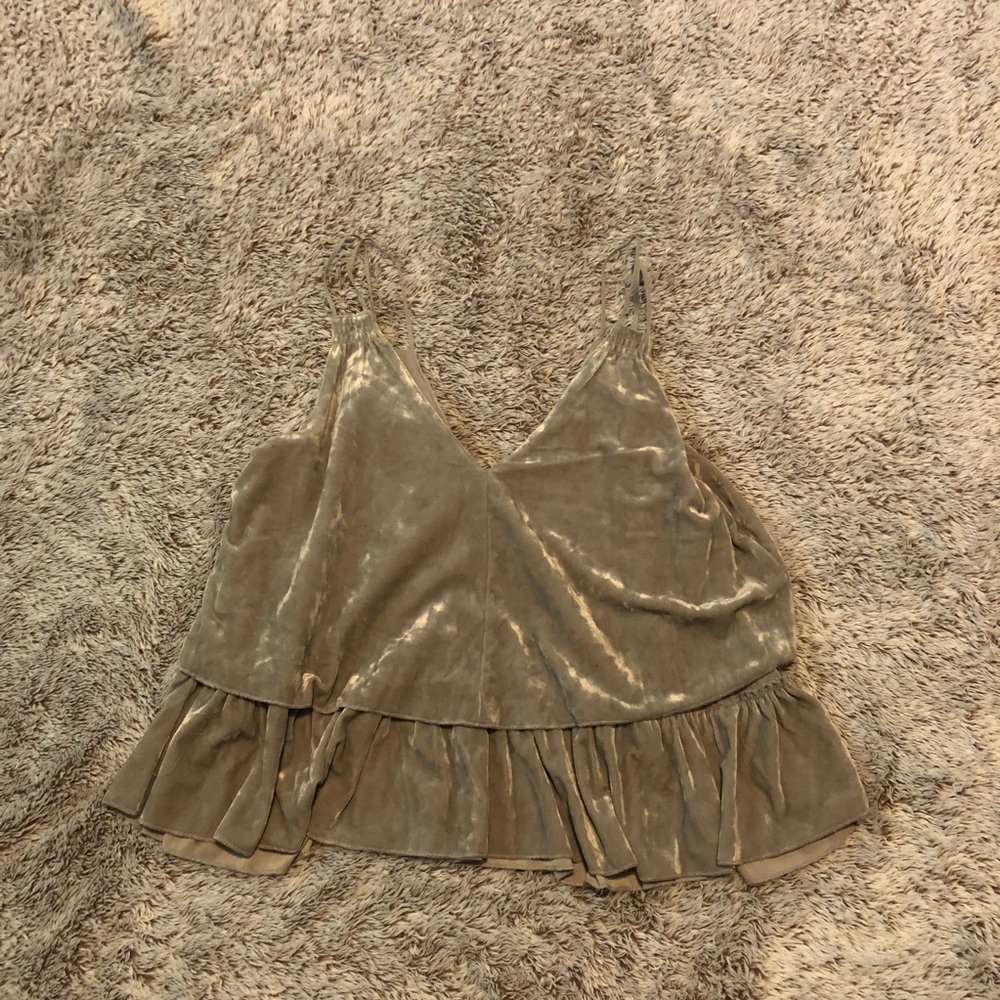 Crushed Velvet Tiered Tank